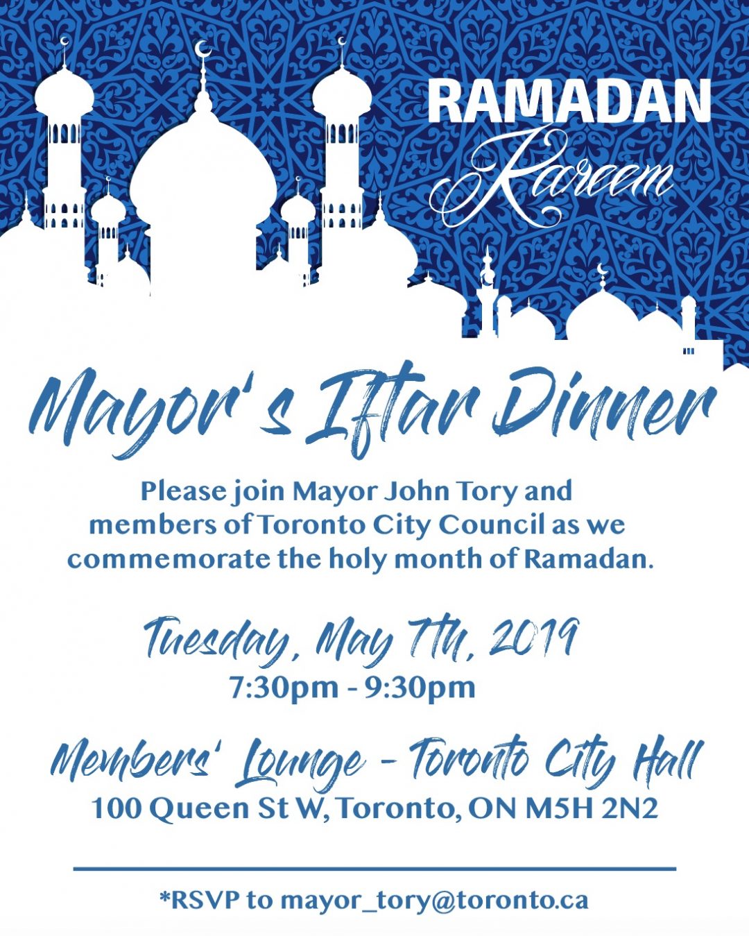 Toronto Mayor hosts Iftar at City Hall